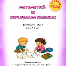Coperta caietului de lucru Matematică și explorarea mediului pentru clasa I, adaptat pentru copiii cu CES.