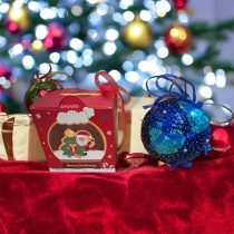 Globuleț cu paiete nr. 11 – glob decorativ cu paiete, diametru 10 cm, ambalat în cutie