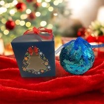 Globuleț cu paiete nr. 4 – glob decorativ cu paiete, diametru 10 cm, ambalat în cutie