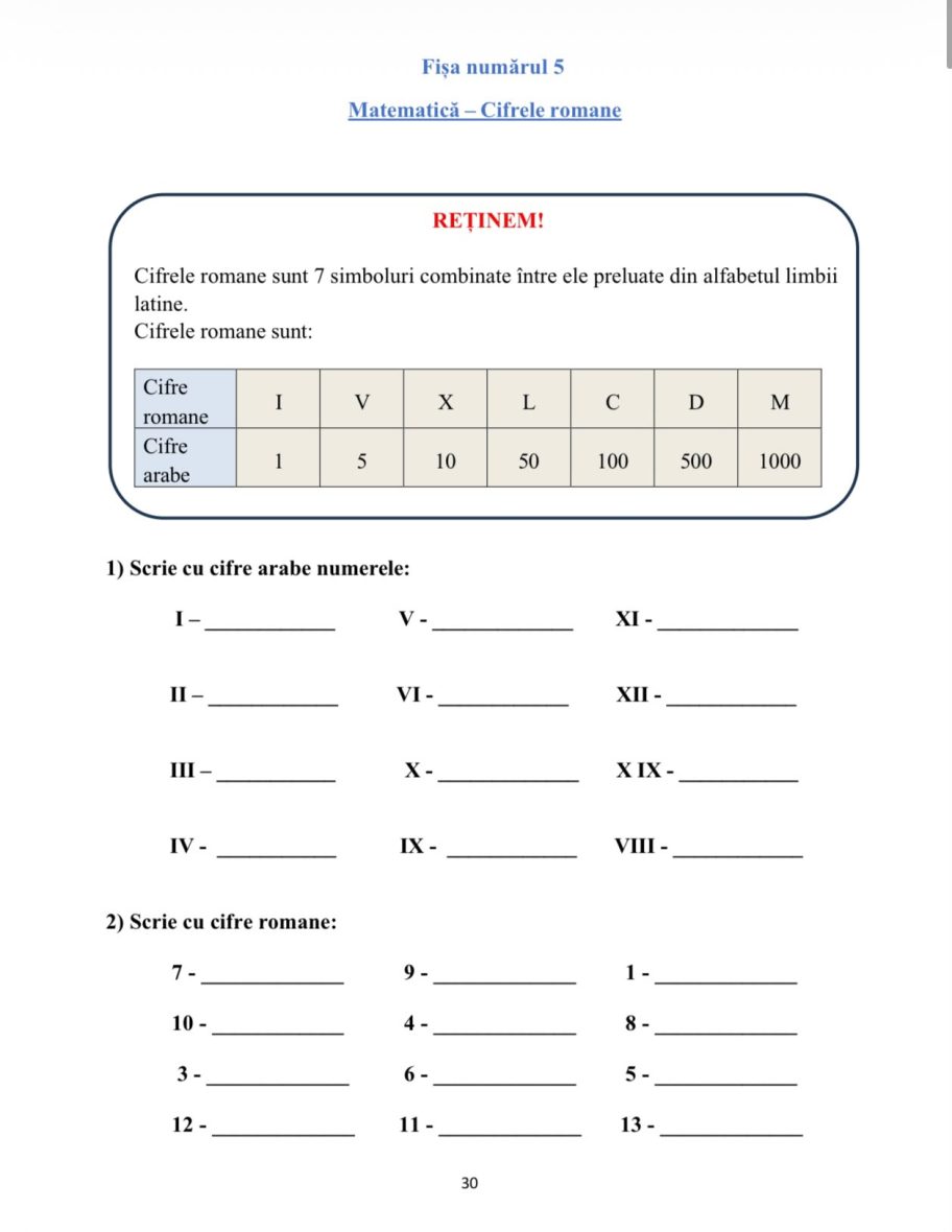 Matematică – Caiet pentru clasa a IV-a – imaginea 2