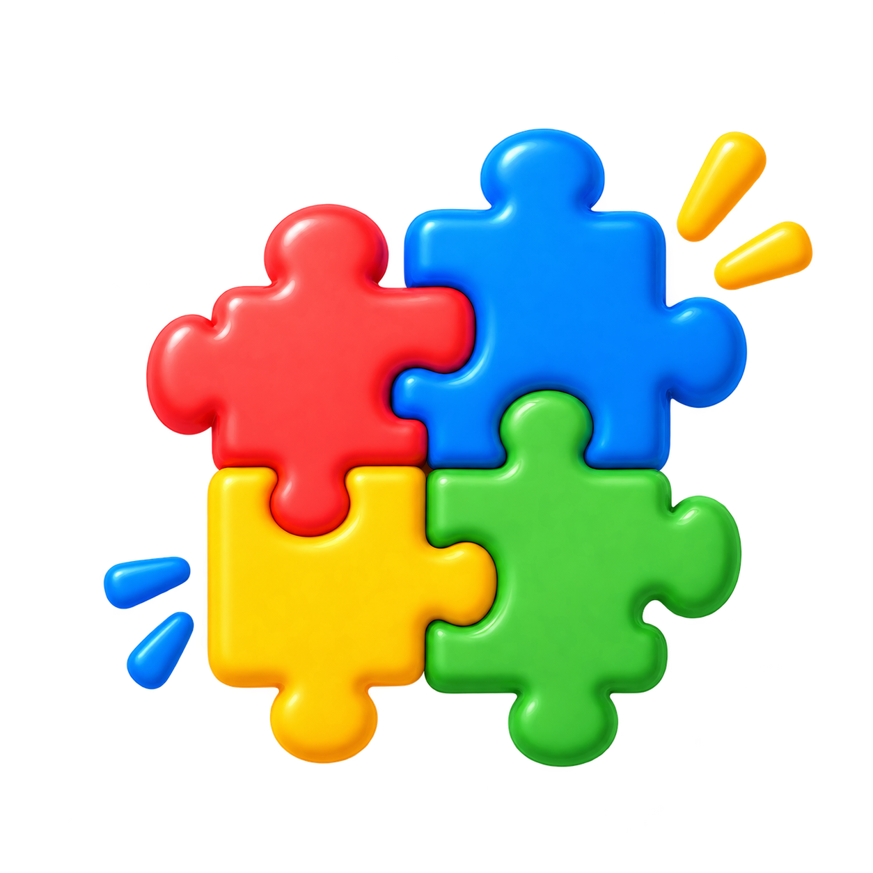 Piese puzzle colorate pentru fișe ABA - AIVE